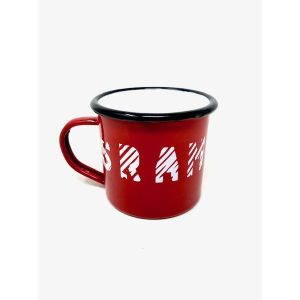 TAZON ROJO CON LETRAS RAYADAS
